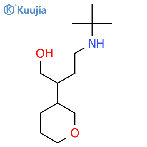 4-(Tert-butylamino)-2-(oxan-3-yl)butan-1-ol structure