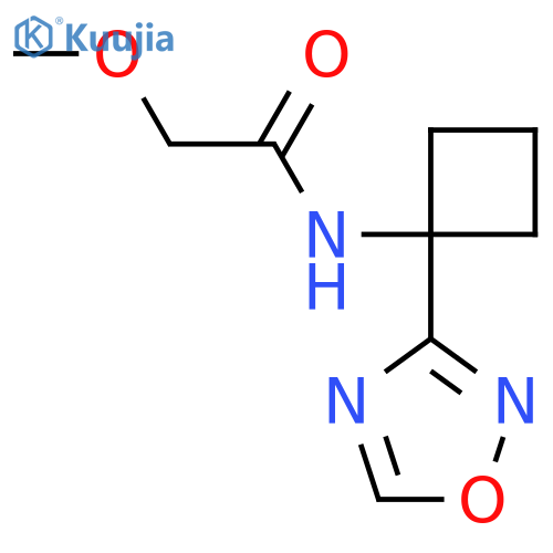 2-methoxy-N-[1-(1,2,4-oxadiazol-3-yl)cyclobutyl]acetamide structure