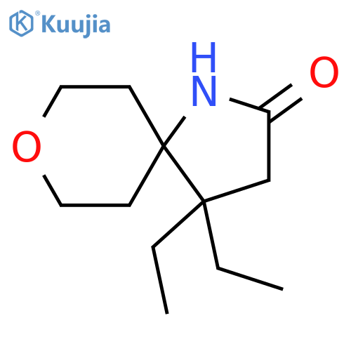 8-Oxa-1-azaspiro[4.5]decan-2-one, 4,4-diethyl- structure