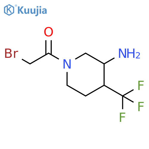 Ethanone, 1-[3-amino-4-(trifluoromethyl)-1-piperidinyl]-2-bromo- structure