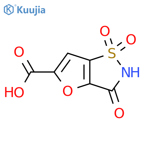 1,1,3-trioxo-2H,3H-1lambda6-furo[2,3-d][1,2]thiazole-5-carboxylic acid structure