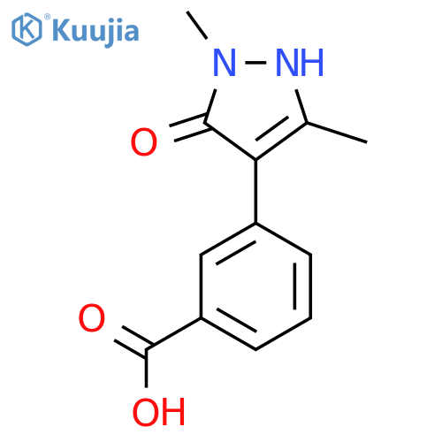 3-(5-hydroxy-1,3-dimethyl-1H-pyrazol-4-yl)benzoic acid structure