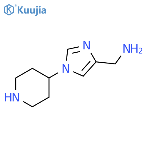 1H-Imidazole-4-methanamine, 1-(4-piperidinyl)- structure