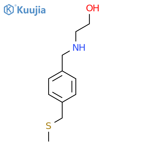2-[({4-[(Methylsulfanyl)methyl]phenyl}methyl)amino]ethan-1-ol structure
