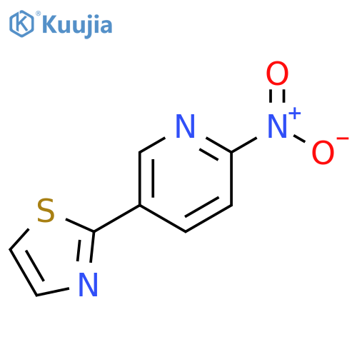 Pyridine, 2-nitro-5-(2-thiazolyl)- structure