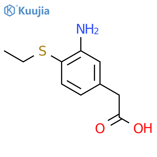 2-[3-Amino-4-(ethylsulfanyl)phenyl]acetic acid structure