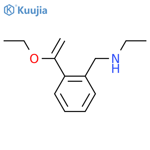 {[2-(1-Ethoxyethenyl)phenyl]methyl}(ethyl)amine structure