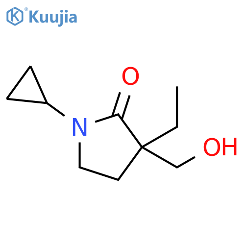 2-Pyrrolidinone, 1-cyclopropyl-3-ethyl-3-(hydroxymethyl)- structure