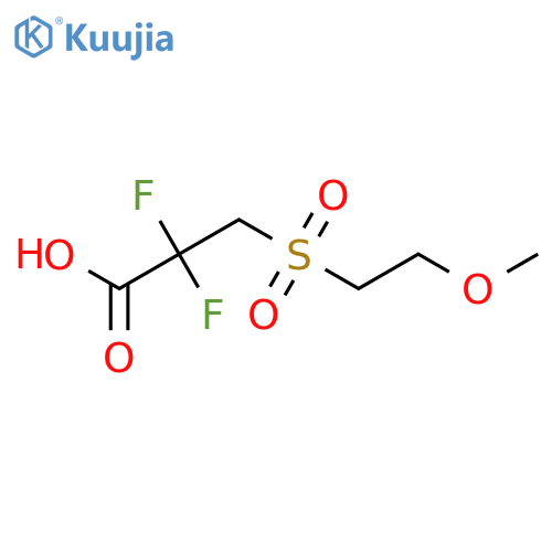 2,2-Difluoro-3-(2-methoxyethylsulfonyl)propanoic acid structure