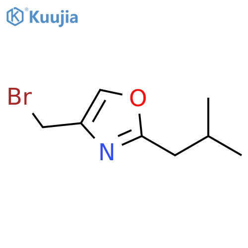 Oxazole, 4-(bromomethyl)-2-(2-methylpropyl)- structure