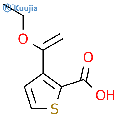 3-(1-Ethoxyethenyl)thiophene-2-carboxylic acid structure