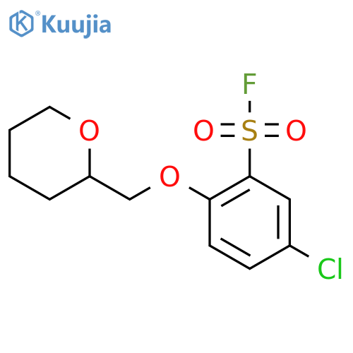 5-Chloro-2-[(oxan-2-yl)methoxy]benzene-1-sulfonyl fluoride structure