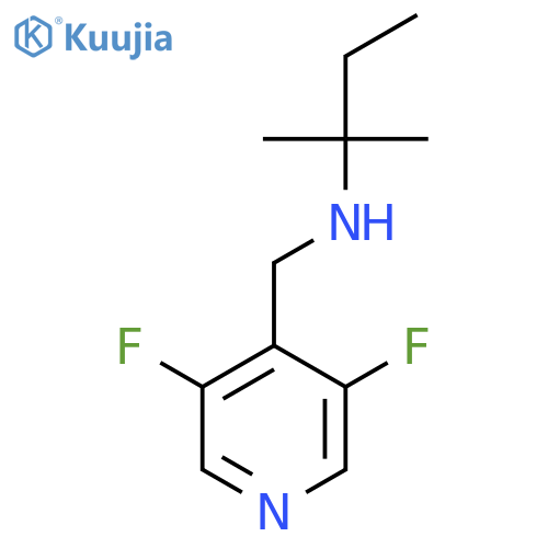 4-Pyridinemethanamine, N-(1,1-dimethylpropyl)-3,5-difluoro- structure
