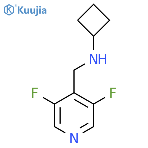 N-[(3,5-difluoropyridin-4-yl)methyl]cyclobutanamine structure