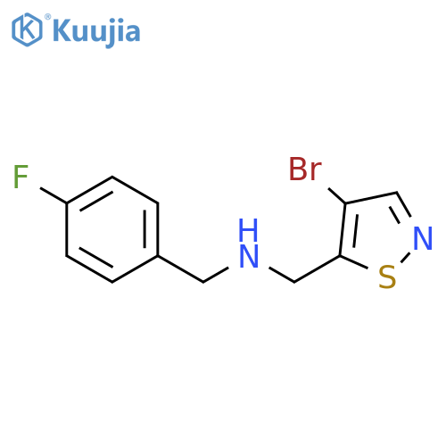 5-Isothiazolemethanamine, 4-bromo-N-[(4-fluorophenyl)methyl]- structure