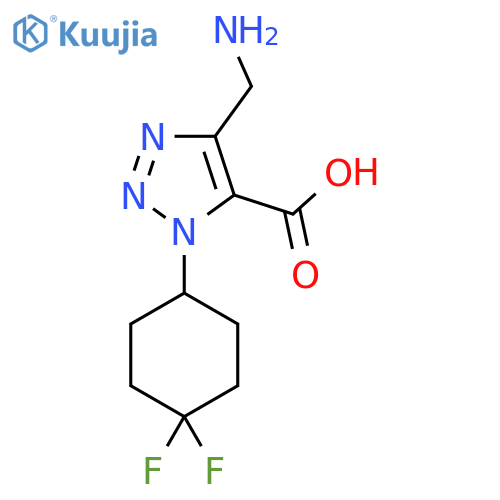 4-(aminomethyl)-1-(4,4-difluorocyclohexyl)-1H-1,2,3-triazole-5-carboxylic acid structure