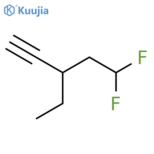 3-Ethyl-5,5-difluoropent-1-yne structure