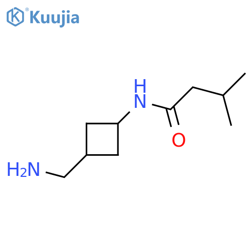 N-[3-(aminomethyl)cyclobutyl]-3-methylbutanamide structure