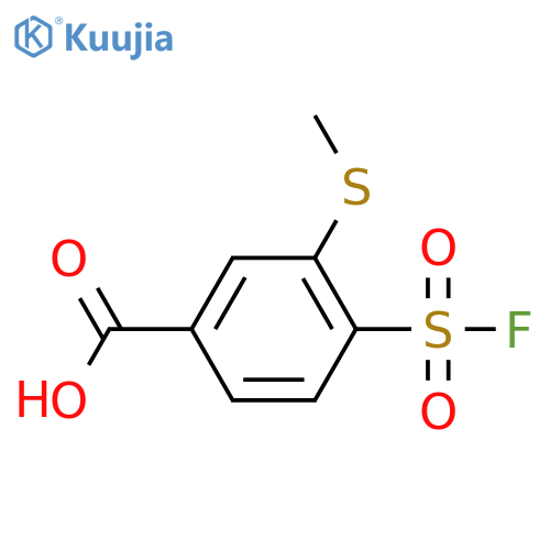 4-(Fluorosulfonyl)-3-(methylsulfanyl)benzoic acid structure