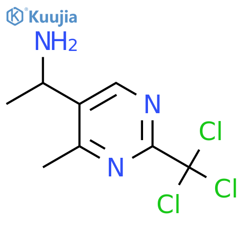 1-[4-Methyl-2-(trichloromethyl)pyrimidin-5-yl]ethan-1-amine structure