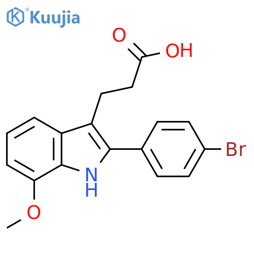 1H-Indole-3-propanoic acid, 2-(4-bromophenyl)-7-methoxy- structure
