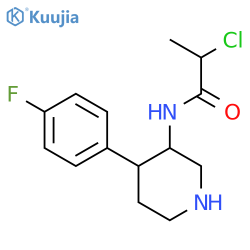 Propanamide, 2-chloro-N-[4-(4-fluorophenyl)-3-piperidinyl]- structure