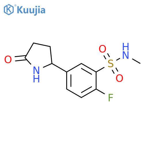 Benzenesulfonamide, 2-fluoro-N-methyl-5-(5-oxo-2-pyrrolidinyl)- structure
