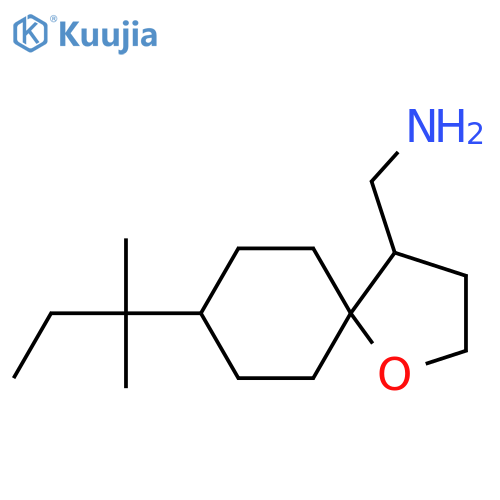 [8-(2-Methylbutan-2-yl)-1-oxaspiro[4.5]decan-4-yl]methanamine structure