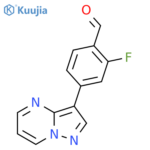 2-Fluoro-4-{pyrazolo[1,5-a]pyrimidin-3-yl}benzaldehyde structure