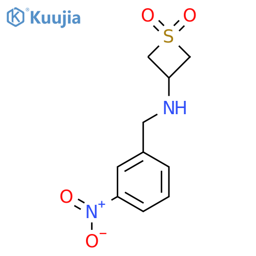 3-{[(3-Nitrophenyl)methyl]amino}-1lambda6-thietane-1,1-dione structure