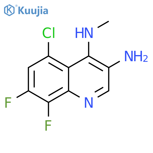 3,4-Quinolinediamine, 5-chloro-7,8-difluoro-N4-methyl- structure