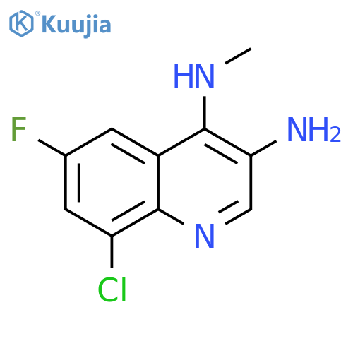 3,4-Quinolinediamine, 8-chloro-6-fluoro-N4-methyl- structure