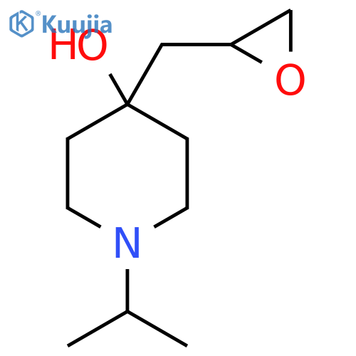 4-[(Oxiran-2-yl)methyl]-1-(propan-2-yl)piperidin-4-ol structure