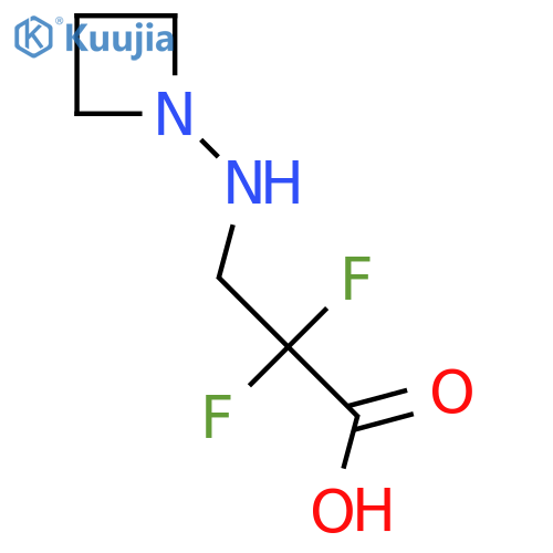 3-[(Azetidin-1-yl)amino]-2,2-difluoropropanoic acid structure