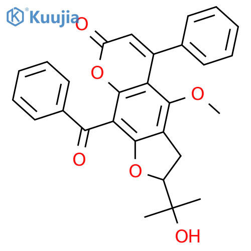 9-Benzoyl-2,3-dihydro-3-hydroxy-2-(1-hydroxy-1-methylethyl)-4-methoxy-5-phenyl-7H-furo[3,2-g]-1-benzopyran-7-one; 3-Deoxy structure