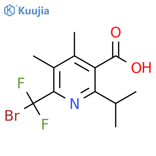 6-(Bromodifluoromethyl)-4,5-dimethyl-2-(propan-2-yl)pyridine-3-carboxylic acid structure