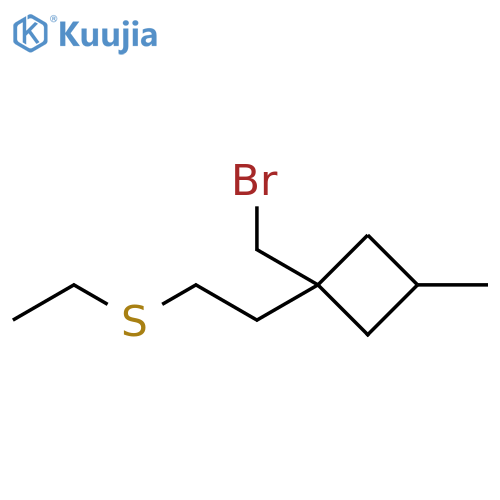 Cyclobutane, 1-(bromomethyl)-1-[2-(ethylthio)ethyl]-3-methyl- structure