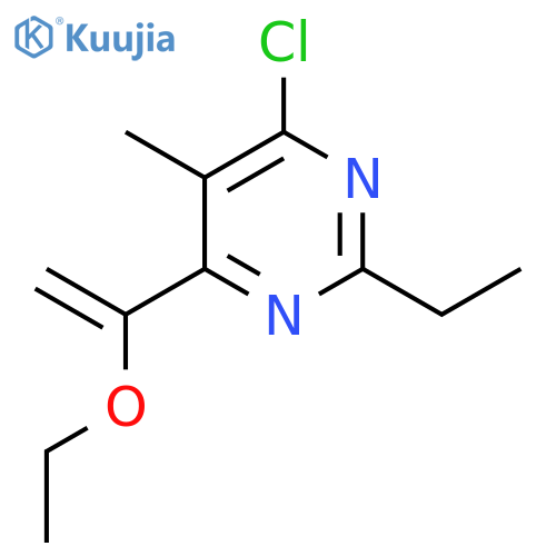 4-Chloro-6-(1-ethoxyethenyl)-2-ethyl-5-methylpyrimidine structure