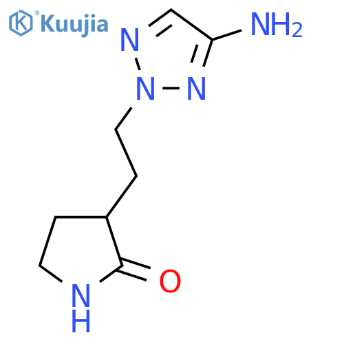3-2-(4-amino-2H-1,2,3-triazol-2-yl)ethylpyrrolidin-2-one structure