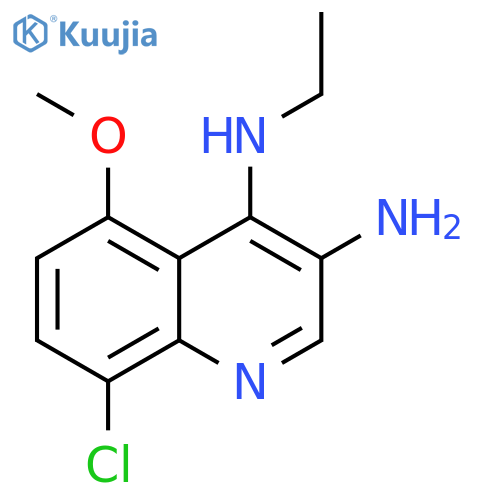 3,4-Quinolinediamine, 8-chloro-N4-ethyl-5-methoxy- structure