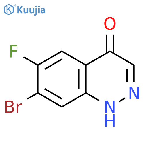 4(1H)-Cinnolinone, 7-bromo-6-fluoro- structure