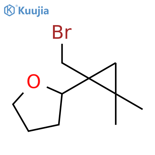 Furan, 2-[1-(bromomethyl)-2,2-dimethylcyclopropyl]tetrahydro- structure