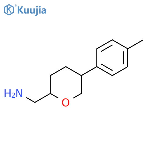 [5-(4-Methylphenyl)oxan-2-yl]methanamine structure