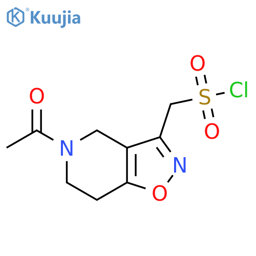 {5-acetyl-4H,5H,6H,7H-1,2oxazolo4,5-cpyridin-3-yl}methanesulfonyl chloride structure