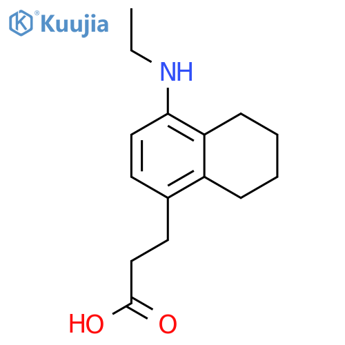 1-Naphthalenepropanoic acid, 4-(ethylamino)-5,6,7,8-tetrahydro- structure