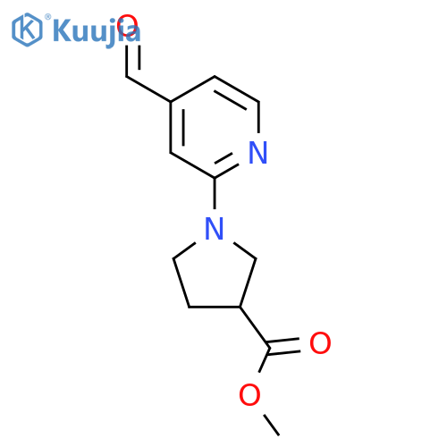 Methyl 1-(4-formylpyridin-2-yl)pyrrolidine-3-carboxylate structure