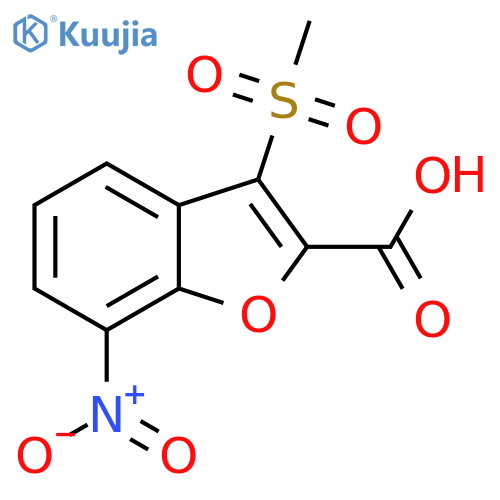 2-Benzofurancarboxylic acid, 3-(methylsulfonyl)-7-nitro- structure