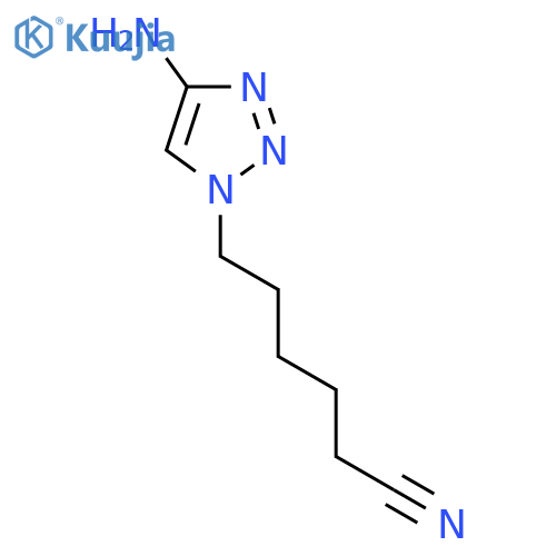 6-(4-amino-1H-1,2,3-triazol-1-yl)hexanenitrile structure