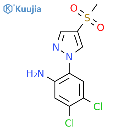 4,5-dichloro-2-(4-methanesulfonyl-1H-pyrazol-1-yl)aniline structure