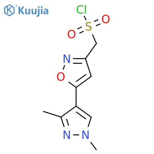 5-(1,3-dimethyl-1H-pyrazol-4-yl)-1,2-oxazol-3-ylmethanesulfonyl chloride structure